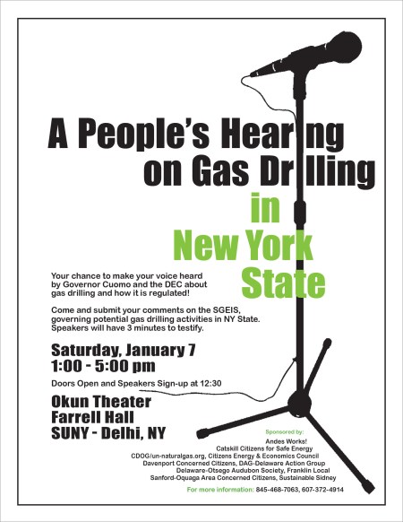 A People's Hearing on Gas Drilling, 2012